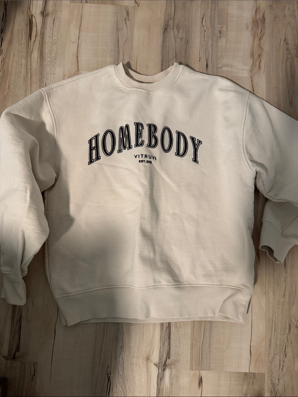 Homebody Crewneck Sweatshirt in Cream by Vitruvi